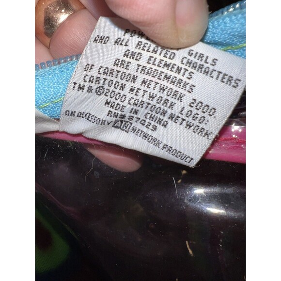 Powerpuff Girls Backpack Clear 2000 Cartoon Network Rainbow Graphics Rare Vtg - Picture 12 of 16